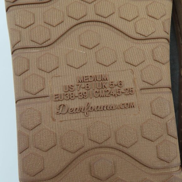 Dearfoams Medium 7-8 Gray Sweater Knit Indoor Outdoor Memory Foam Slippers NEW - Picture 11 of 13